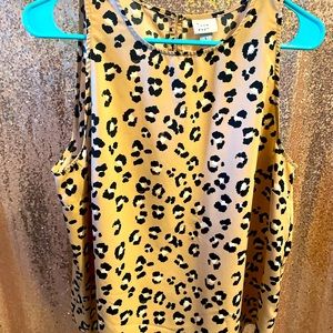 A New Day- leopard sleeveless blouse